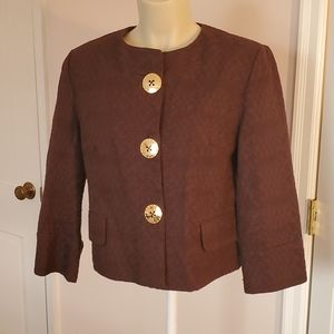 Milly cotton fully lined purplebrown textured jack